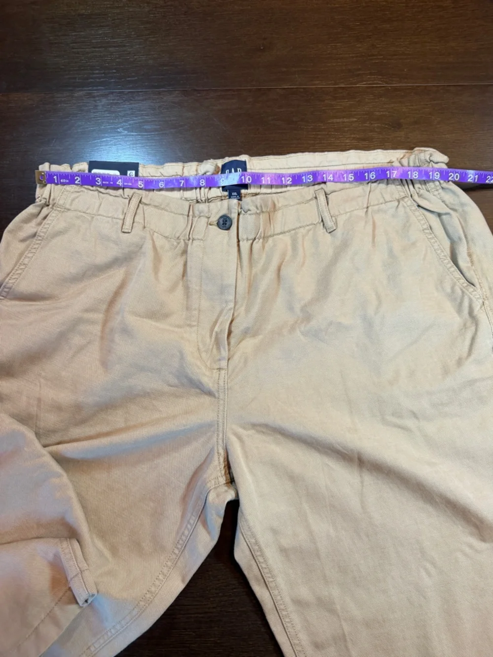NWT Gap Cream Twill Wide Leg Pull On Pants Women's XXL Quiet Luxury